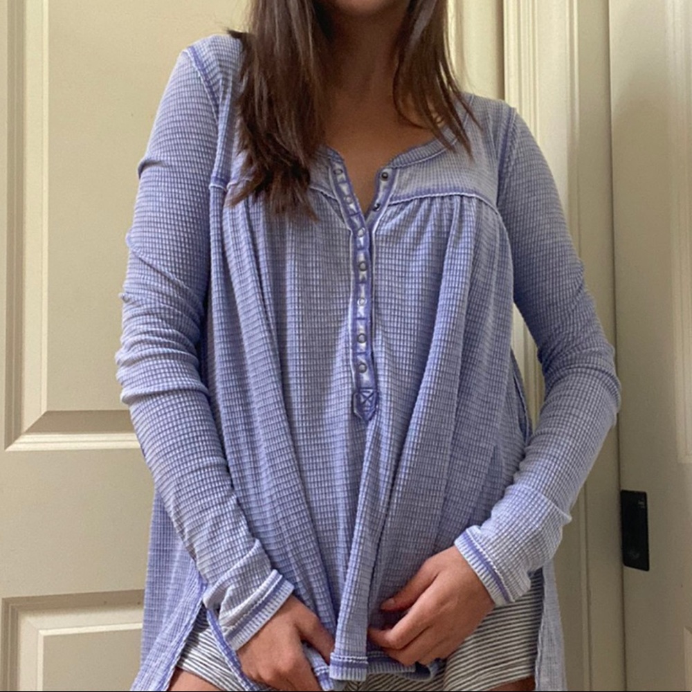 FREE PEOPLE Long Sleeved Button Up
